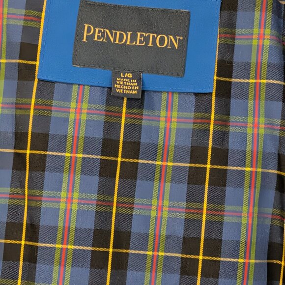 Pendleton Rain Jacket/Coat Blue with Plaid - Women's sz L - Picture 6 of 12